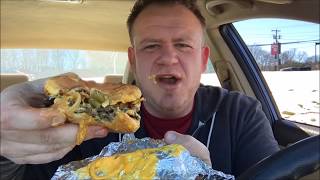 COOK OUT ⭐Big Double wBacon CHEDDAR STYLE⭐ Food Review [upl. by Brent]