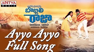 Ayyo Ayyo Full Song ll Bobbili Raja Movie ll Venkatesh Divya Bharathi [upl. by Arenahs]