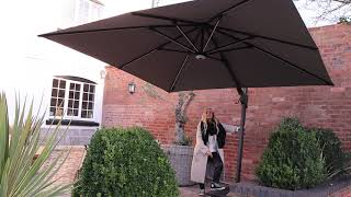 Royal 3M LED Cantilever Parasol  The Garden Furniture Centre Ltd [upl. by Rosita]