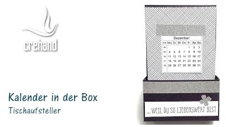 Monatskalender 2017 in einer Box mit crehand und Stampin‘ Up [upl. by Wilinski]