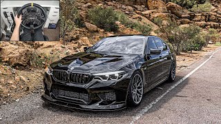 BMW M5 F90  Forza Horizon 5  Steering Wheel Gameplay [upl. by Irpak]