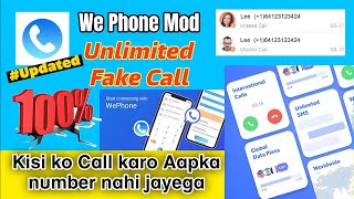 We PHONE MOD APK UPDATE Fake Call Anyone with Unlimited Credit [upl. by Bender]