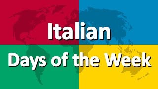 Learn Italian part 1  Days of the Week [upl. by Acinod98]