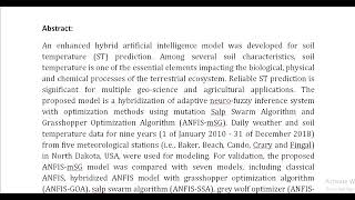 Metaheuristic Optimization Algorithms Hybridized With Artificial Intelligence Model for Soil Tempera [upl. by Chute]