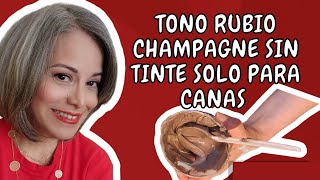 TONO RUBIO CHAMPAGNE SIN TINTES SOLO PARA CANAS [upl. by Celesta]