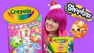 GIANT Shopkins Christmas Crayola Coloring Page  COLOR WITH KiMMi THE CLOWN [upl. by Hael697]