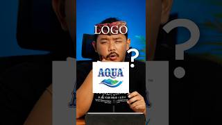 REDESIGN LOGO AQUA Senimanbocahlogo Logo Redesign Viral Trending shorts [upl. by Aelanej]