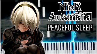 Peaceful Sleep NieR Automata 【 PIANO TUTORIAL 】 [upl. by Lemmueu155]