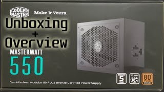 Cooler Master MasterWatt 550W Modular PSU Unboxing [upl. by Einnoc573]