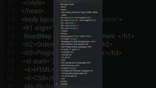 Ordered list and unordered list in HTML orderedlist html5 beginners [upl. by Ruben455]