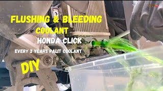 FLUSHING COOLANT amp BLEEDING FOR HONDA CLICK [upl. by Nisior290]