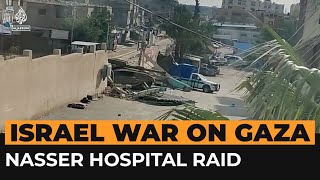 Israeli forces storm besieged Nasser Hospital in Gaza  Al Jazeera Newsfeed [upl. by Phiona182]