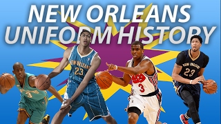 NBA Uniform History  New Orleans Hornets amp New Orleans Pelicans Jerseys [upl. by Binnie]