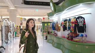 IU visits the Gucci 100 Collection Shinsegae Department Store Gangnam Popup Store [upl. by Imojean]