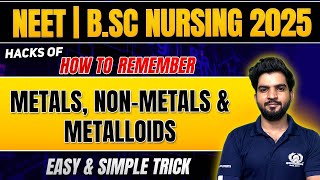 Metals Nonmetals and Metalloids  Easy amp Simple Trick  Chemistry  NEET Experts [upl. by Kati]