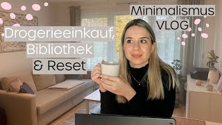 VLOG Minimalistischer Drogerieeinkauf Bibliothek amp zuhause runterkommen [upl. by Ilellan907]