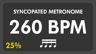 260 BPM  Syncopated Metronome  16th Notes 25 [upl. by Fagaly]