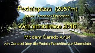 Wohnmobil – Fedaiapass und Seilbahn Marmolata  Blick durch die WindschutzscheibeKomplettampEchtzeit [upl. by Ycram]