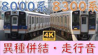 【南海】南海本線で1年ぶりの異種連結？！南海8000系8300系 異種8両編成を撮ってみた【走行音付き】 [upl. by Cook]