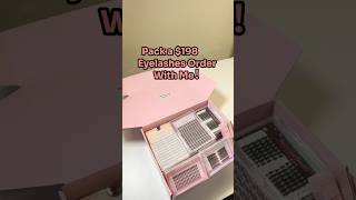 Pack a 198 Eyelashes Order With Me！ falselashes makeup dreamlashes packing packingorders [upl. by Stavros226]