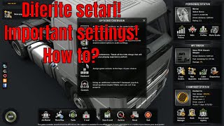 Euro Truck Simulator 2  Cum sa faci diferite setari  How to make important settings [upl. by Nilkoorb]