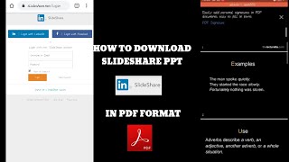 How to Download a Slideshare PPT in PDF Format  Easy Step by Step Tutorial [upl. by Elleiram]