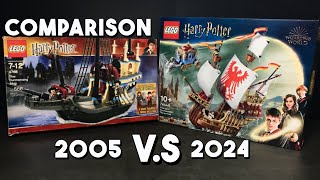 LEGO Harry Potter Durmstrang Ship COMPARISON 2005 vs 2024 4768 vs 76440 [upl. by Yauqram]