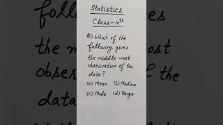 statistics class10maths shorts [upl. by Rasla355]