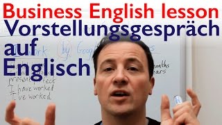 English lesson Vorstellungsgespräch und über sich selbst zu sprechen auf Englisch [upl. by Ennaeirb]