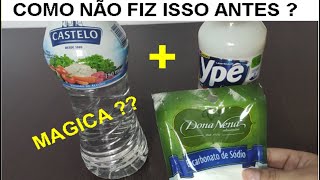 Misturei VINAGRE DETERGENTE e BICARBONATO DE SÓDIO Me surpreendi porque não fiz Antes [upl. by Ahsikyt]