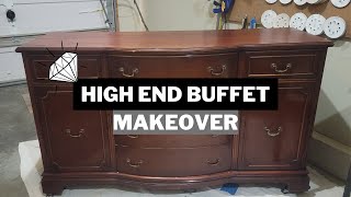 HIGH END REFINISHED BUFFET  FURNITURE MAKEOVER [upl. by Rabkin]