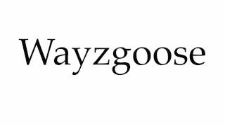 How to Pronounce Wayzgoose [upl. by Eugeniusz689]