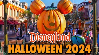 Disneyland Halloween 2024  Walkthrough Snacks Merch amp Haunted Mansion Holiday 4K POV [upl. by Sherri465]