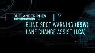 Mitsubishi Outlander PHEV Technology  Blind Spot Warning and Lane Change Assist [upl. by Haelhsa]