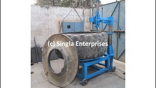 OTR Tyre Cutting Machine  265R25 Michelin Tyre  Singla Enterprises  SETCMOTR [upl. by Fonseca939]