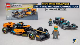 LEGO Speed Champions 76919 2023 McLaren Formula 1 race car detailed building review amp comparison [upl. by Netsrijk]