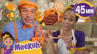 Blippi and Meekah Make Halloween Candy  Fun Educational Videos for Kids amp Families [upl. by Anjali790]