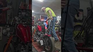 The art of starting a 1964 panhead harleychopper harley motorcycle harleychopper panhead [upl. by Nref318]