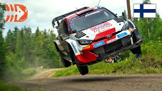 Best of WRC Rally Finland 2023  Crashes Action and Raw Sound [upl. by Shelah]