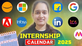 OFF CAMPUS Internship Calendar 2025  20 Opportunities faang [upl. by Patrice]