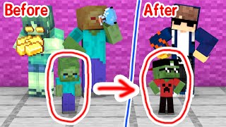 BABY ZOMBIE BECOMES EVIL WHY  Sad Story  Minecraft Animation [upl. by Aihsenal887]