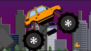 Monster Truck  Demolisher  Colorful cartoons for children [upl. by Ititrefen889]