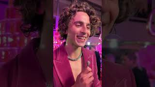 Timothée Chalamet reveals if Wonka is a Barb 🍫🎤 shorts [upl. by Roz]