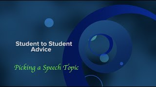 Picking a Speech Topic [upl. by Arlin700]