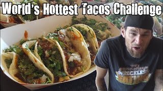 Worlds Hottest Tacos Challenge Genkiyaki Death Tacos [upl. by Lledal950]