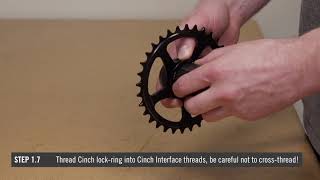 Race Face Cinch Crankset Installation Video 30mm spindle [upl. by Ahsinrat]