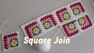 Easy Crochet Granny Square Blanket Joining A StepbyStep Tutorial for Beginners [upl. by Doreg]