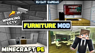 BEST FURNITURE MOD FOR MINECRAFT PE  119   FURNITURE ADDON MCPE  2023 [upl. by Derman818]