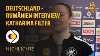 Deutschland  Rumänien  Interview Katharina Filter HandballWM der Frauen 2023  SDTV Handball [upl. by Mauve]