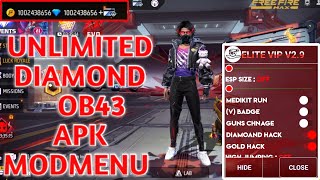 FREE FIRE NEW DIAMOND HACK0В43UPDATE NEW MOD MANU UNLIMITEDDIAMONDS HACK FF LATEST VERSION APK [upl. by Cecelia]